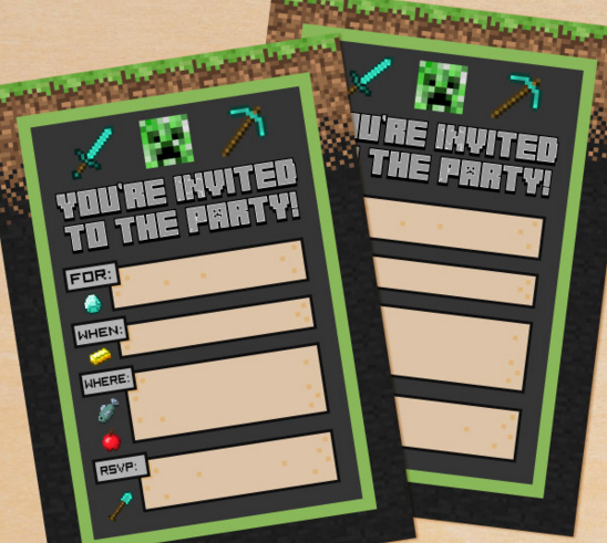 Invitationer Minecraft